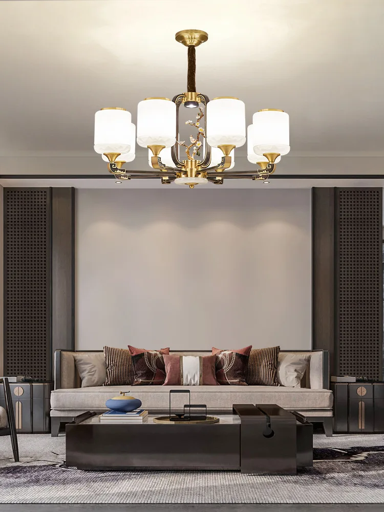 Copper New Chinese-Style Chandelier Retro Living Room Simple Modern Atmosphere Wind Bedroom Dining Room Main Lamp
Copper New Chinese-Style Chandelier Retro Living Room Simple Modern Atmosphere Wind Bedroom Dining Room Main Lamp