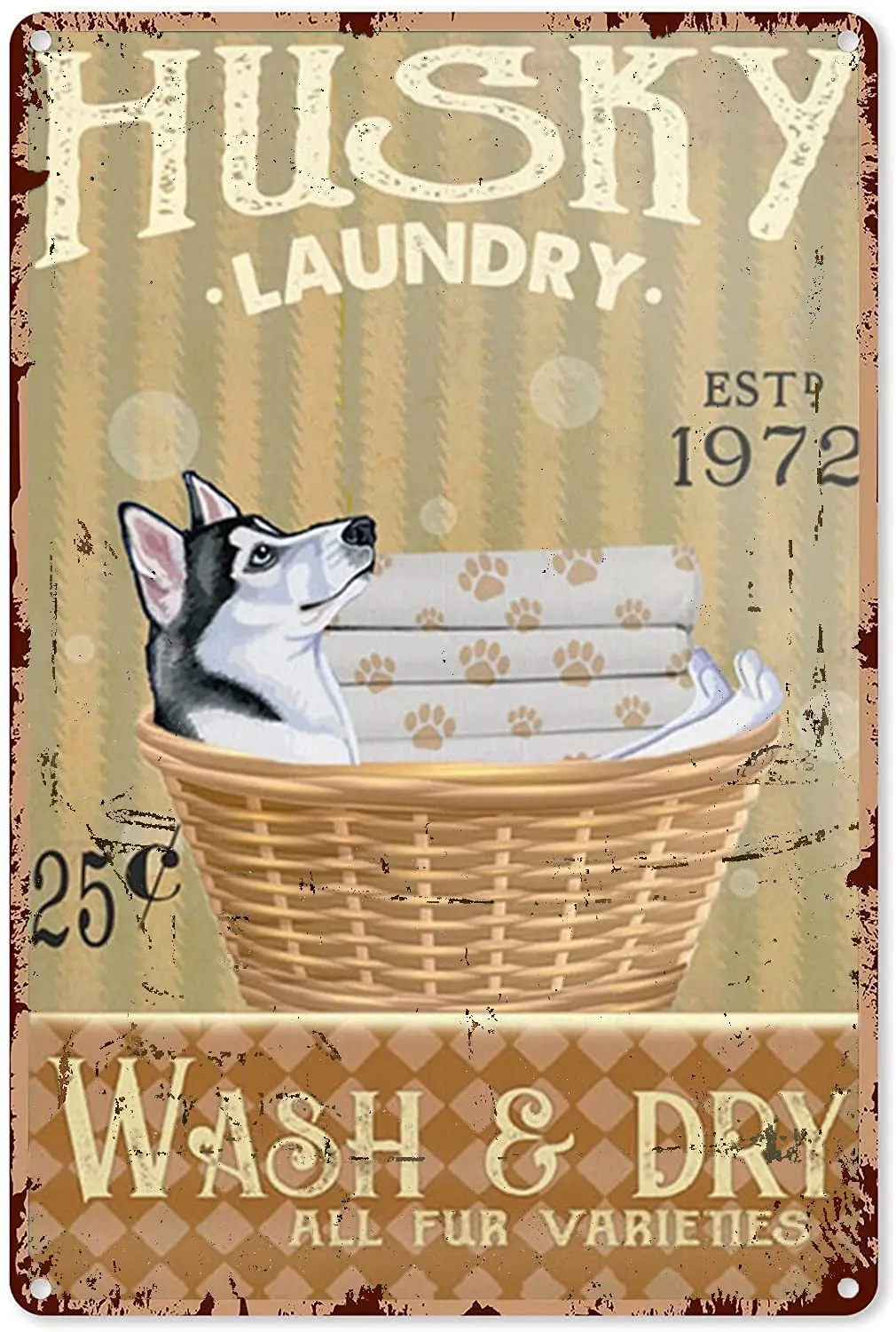 Eeypy Laundry Decor Sign Husky Dog Laundry Company Tin Sign Decoration Vintage Chic Metal Poster Wall Decor Art Gift for Laundry
Eeypy Laundry Decor Sign Husky Dog Laundry Company Tin Sign Decoration Vintage Chic Metal Poster Wall Decor Art Gift for Laundry