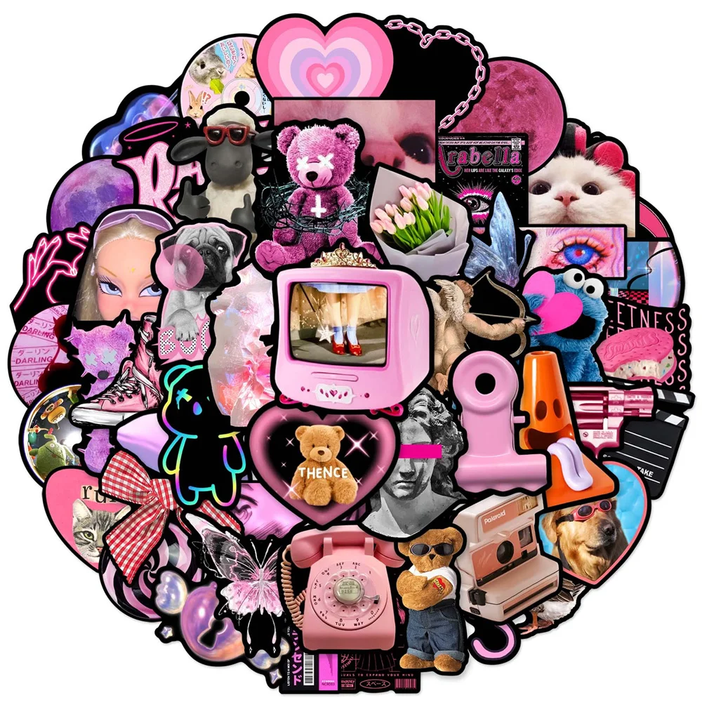 50pcs Graffiti Ink Pink Stickers For Guitar Scrapbook Laptop Phone Retro Sticker Scrapbooking Materiales Vintage Craft Supplies 
50pcs Graffiti Ink Pink Stickers For Guitar Scrapbook Laptop Phone Retro Sticker Scrapbooking Materiales Vintage Craft Supplies