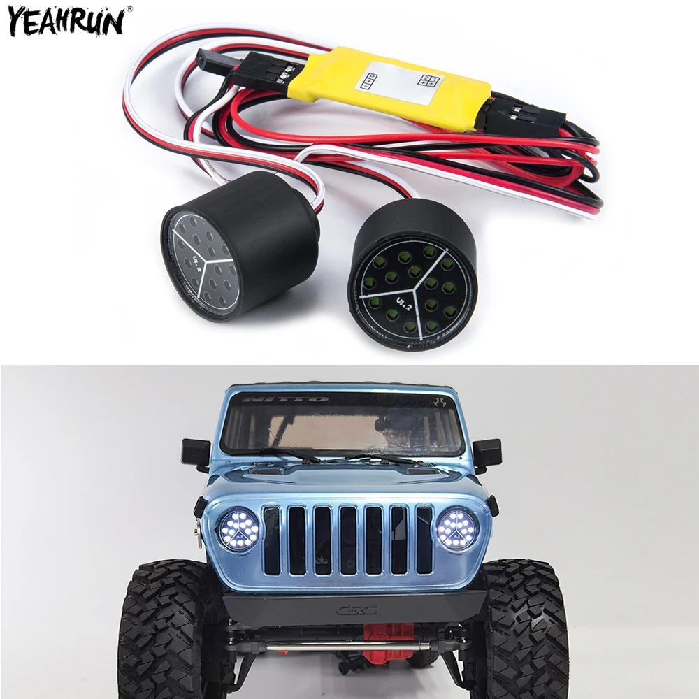 Передняя светодиодная фара YEAHRUN RC Crawler для 1/10 Axial SCX10 III AXI03006, Гладиатор AXI03007 Wrangler, детали для украшения «сделай сам»
Передняя светодиодная фара YEAHRUN RC Crawler для 1/10 Axial SCX10 III AXI03006, Гладиатор AXI03007 Wrangler, детали для украшения «сделай сам»