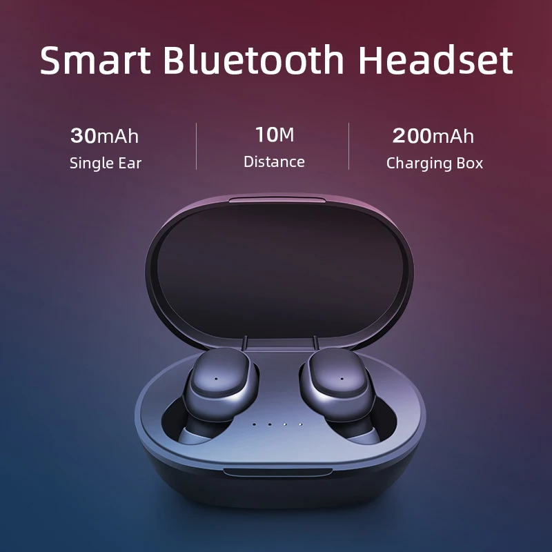 

A6S TWS Fone Bluetooth Earphones Mic Wireless Bluetooth Headset ，Wireless Headphones Noise reduction Earbuds