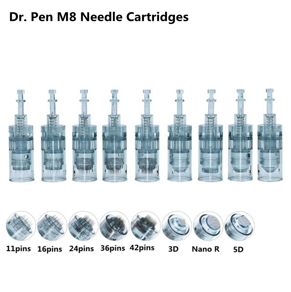 

10/50Pcs Dr Pen Ultima M8 Cartridges Replacement Needle 11 16 24 36 42 pins Nano Tips Microneedling tattoo needle Skin Care
