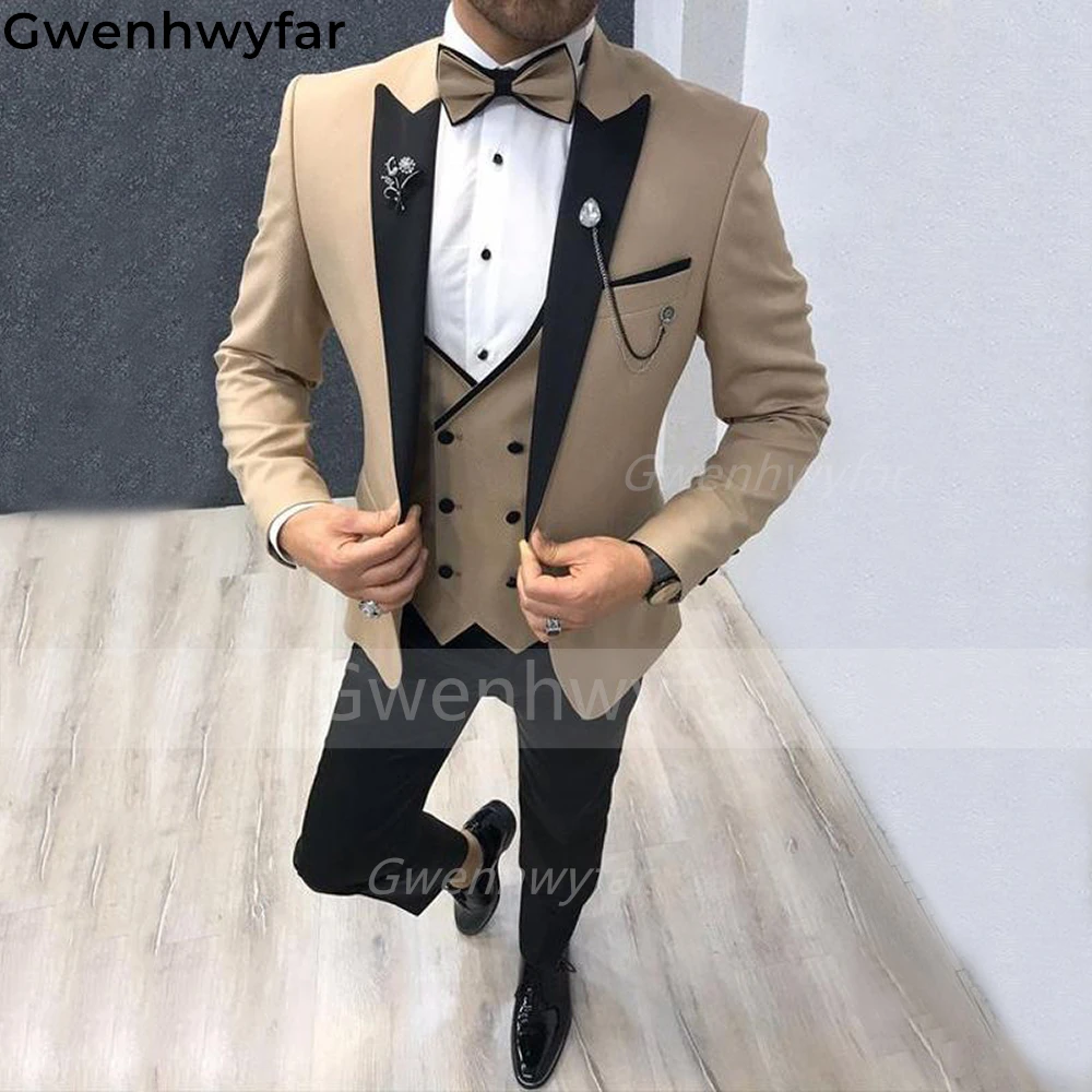 Gwenhwyfar 3 шт. приталенный Классический женский смокинг для шафера двубортный жилет Мужская модная куртка брюки
Gwenhwyfar 3 шт. приталенный Классический женский смокинг для шафера двубортный жилет Мужская модная куртка брюки