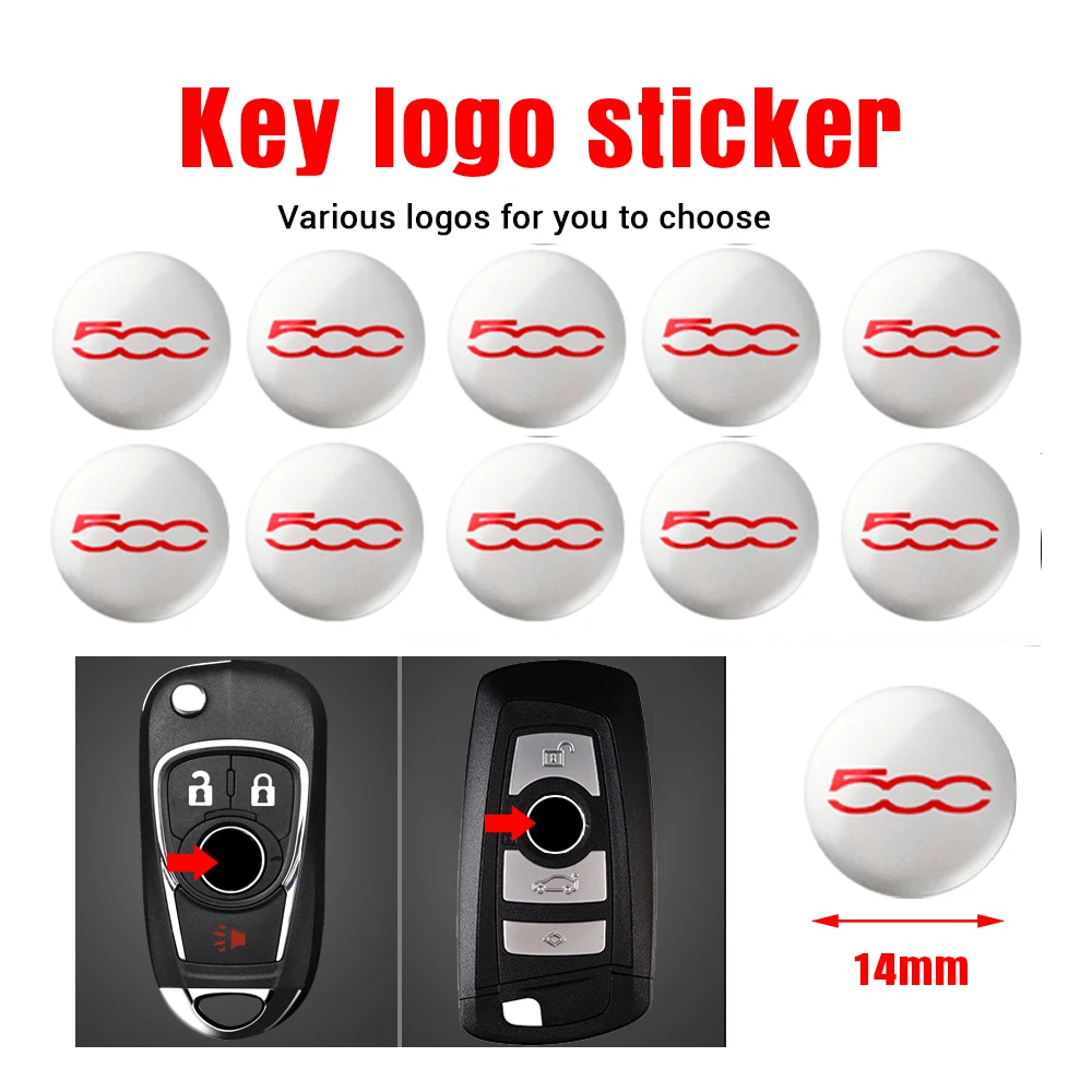 10PCS 14MM Auto Key Remote Fob 3D Aluminum Decals for Fiat 500 Abarth Ducato Punto Grande Bravo 600 Car Key Shell Stickers Badge
10PCS 14MM Auto Key Remote Fob 3D Aluminum Decals for Fiat 500 Abarth Ducato Punto Grande Bravo 600 Car Key Shell Stickers Badge