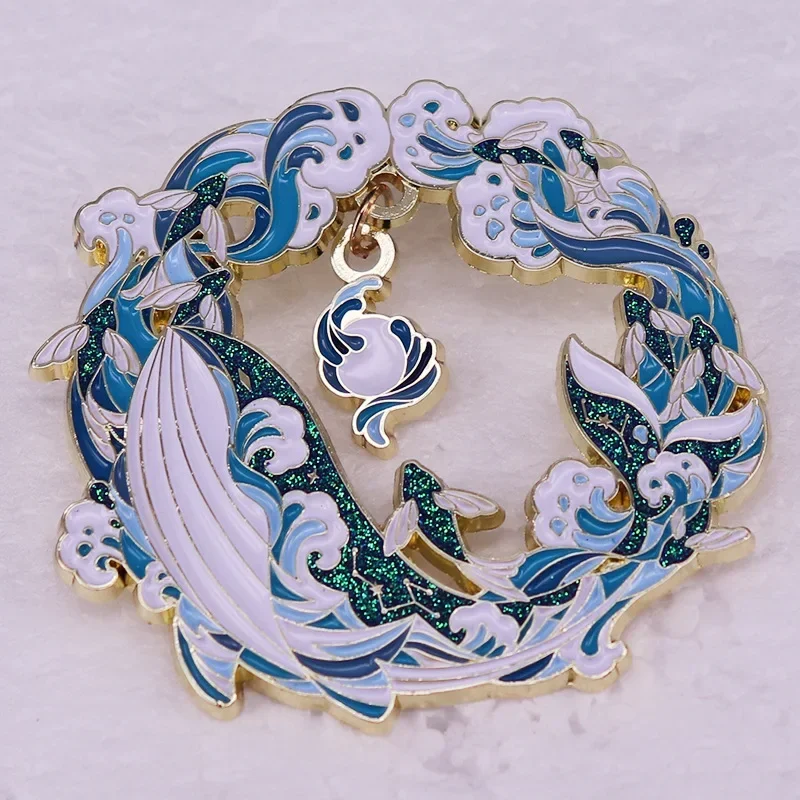 Cute Marine Animals Whale Spray Glitter Metal Enamel Backpack Bag Lapel Badge Brooch Pin
Cute Marine Animals Whale Spray Glitter Metal Enamel Backpack Bag Lapel Badge Brooch Pin
