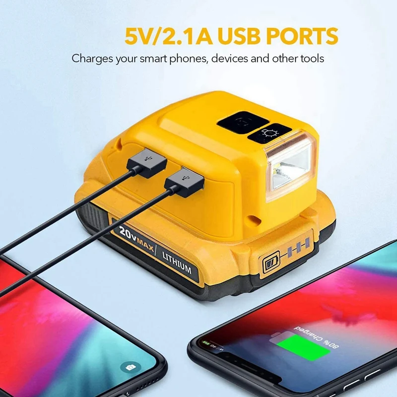 2X DCB090 Battery Adapter Converter Battery Power Source With Dual USB For Dewalt 20V Max 18V Lithium-Ion Batteries
2X DCB090 Battery Adapter Converter Battery Power Source With Dual USB For Dewalt 20V Max 18V Lithium-Ion Batteries
