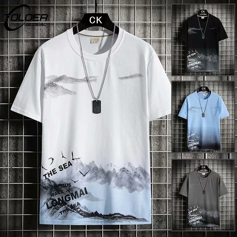 Short-sleeved Men's T-shirt Korean Trend Loose Round Neck Men Top Clothes Brand Half-sleeve Printing Tee Summer Thin Campus Tops
Short-sleeved Men's T-shirt Korean Trend Loose Round Neck Men Top Clothes Brand Half-sleeve Printing Tee Summer Thin Campus Tops