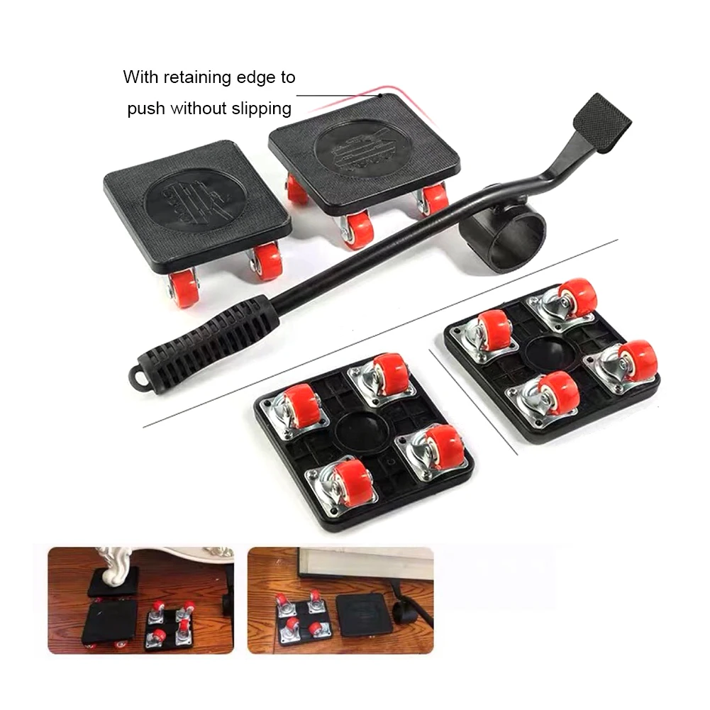 5Pcs Professional Furniture Mover Tool Set Wheeled Mover Roller Heavy Stuffs Transport Lifter with Wheel Bar Furniture Moving
5Pcs Professional Furniture Mover Tool Set Wheeled Mover Roller Heavy Stuffs Transport Lifter with Wheel Bar Furniture Moving