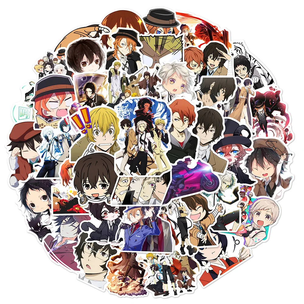 10/30/50pcs Anime Bungou Stray Dogs Stickers Decals Laptop Motorcycle Phone Luggage Car Suitcase Skateboard Waterproof Sticker 
10/30/50pcs Anime Bungou Stray Dogs Stickers Decals Laptop Motorcycle Phone Luggage Car Suitcase Skateboard Waterproof Sticker