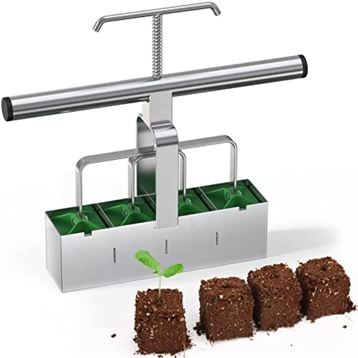 Soil Blocker 4 Cell Soil Block Maker 2 Inch Mold Blocking Tool for Seed Starting Germination Grow Seedling No Transplant Shock
Soil Blocker 4 Cell Soil Block Maker 2 Inch Mold Blocking Tool for Seed Starting Germination Grow Seedling No Transplant Shock