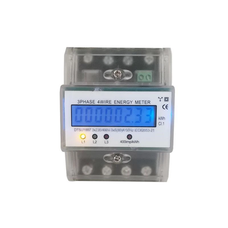 3Phase 4 Wire Energy Meter 230/400V 80A Energy Consumption kWh Meter Din Rail Installation Digital Electric Power Meter DTSU1897
3Phase 4 Wire Energy Meter 230/400V 80A Energy Consumption kWh Meter Din Rail Installation Digital Electric Power Meter DTSU1897
