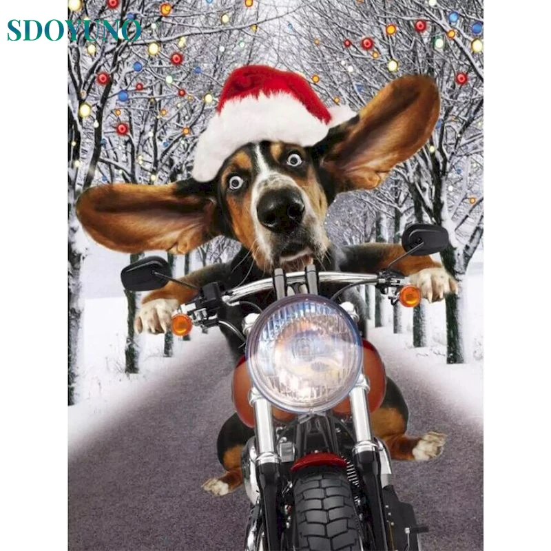 SDOYUNO Dog Oil Painting By Numbers Animal Photo Creative DIY Kits Drawing Canvas Pictures Motorcycle Family Children Gift
SDOYUNO Dog Oil Painting By Numbers Animal Photo Creative DIY Kits Drawing Canvas Pictures Motorcycle Family Children Gift