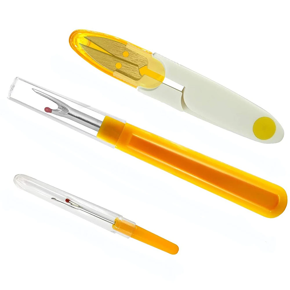 2022 Seam Ripper and Thread Cutter Scissors Kit Sharp Sewing Seam Thread Remover Stitch Unpicker for Needlework DIY Sewing Tools
2022 Seam Ripper and Thread Cutter Scissors Kit Sharp Sewing Seam Thread Remover Stitch Unpicker for Needlework DIY Sewing Tools
