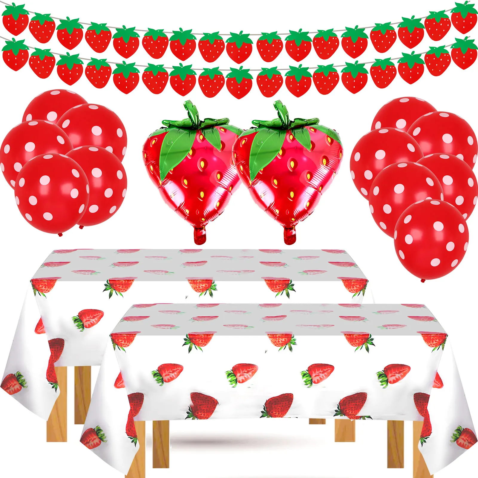 Strawberry Tablecloth and Strawberry Banner Set Sweet Fruit Strawberry Theme Party Supplie Happy Birthday Party Decorations
Strawberry Tablecloth and Strawberry Banner Set Sweet Fruit Strawberry Theme Party Supplie Happy Birthday Party Decorations