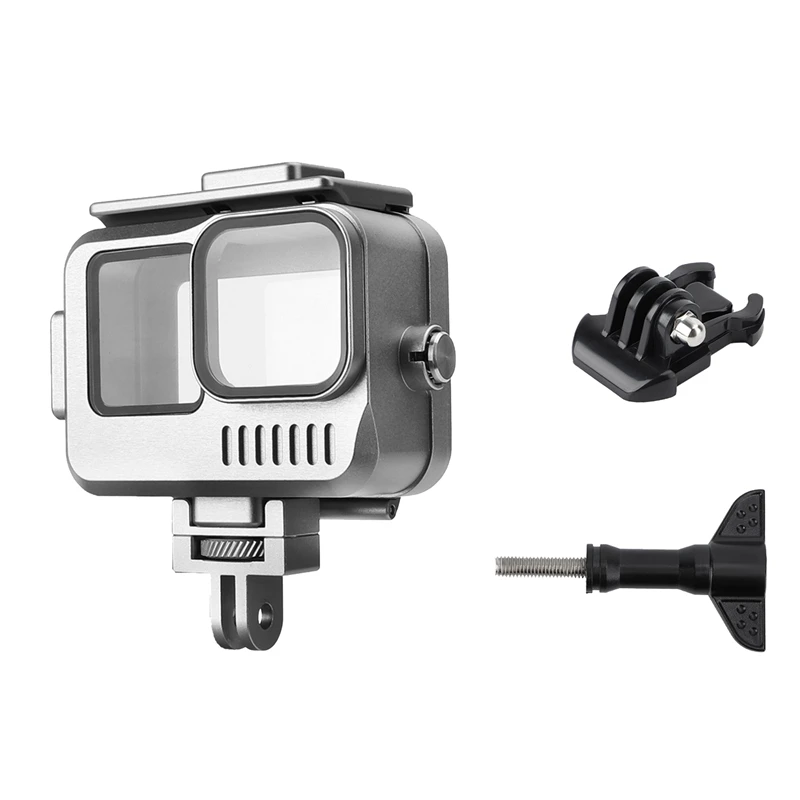 Металлическая водонепроницаемая внешняя защитная рамка для Gopro Hero 11 10 9, защитный чехол для дайвинга, аксессуары для подводной съемки
Металлическая водонепроницаемая внешняя защитная рамка для Gopro Hero 11 10 9, защитный чехол для дайвинга, аксессуары для подводной съемки