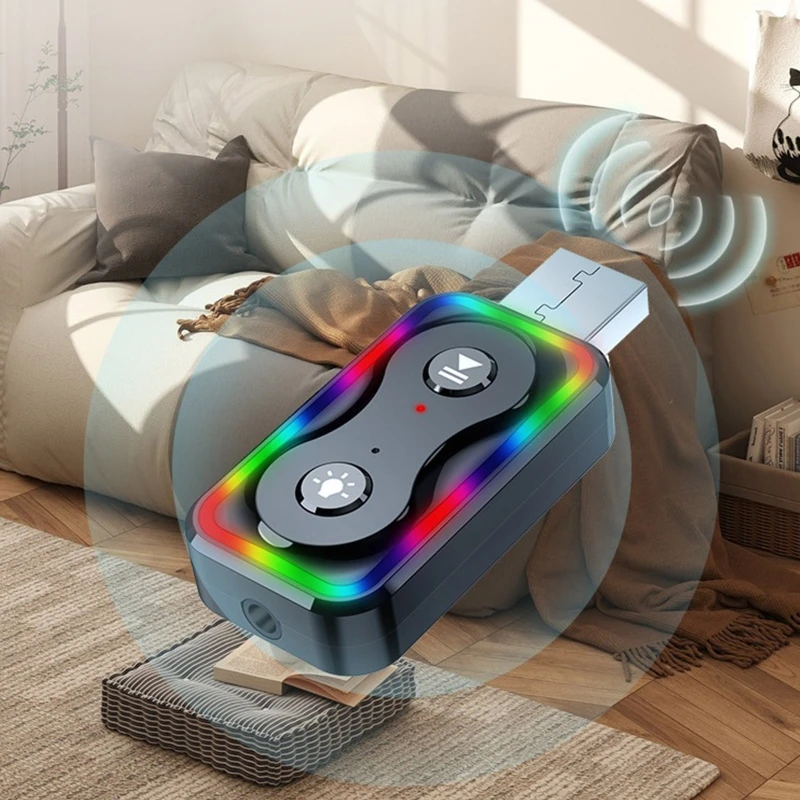 RGB Bluetooth-compatible 5.3 Adapter Wireless Transmitter Receiver for PC Laptop Desktop Keyboard Mouse Headset Speaker 
RGB Bluetooth-compatible 5.3 Adapter Wireless Transmitter Receiver for PC Laptop Desktop Keyboard Mouse Headset Speaker