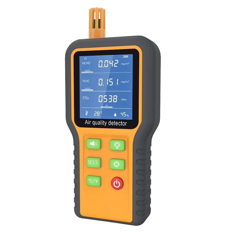 Air Quality Monitor Formaldehyde Detector TVOC/Temp./Humidity Indoor With Buzzer Prompt,Backlit Screen
Air Quality Monitor Formaldehyde Detector TVOC/Temp./Humidity Indoor With Buzzer Prompt,Backlit Screen