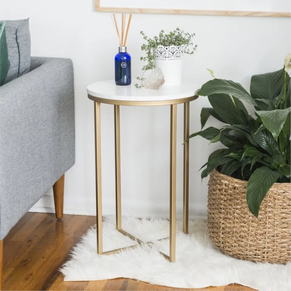 Easy Assembly And Clean Gold End Coffee Side Table Classic Fashion X-shaped MDF Base
Easy Assembly And Clean Gold End Coffee Side Table Classic Fashion X-shaped MDF Base