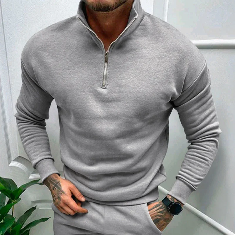 Casual Fleece Sweatshirts Men Long Sleeve Zip-up Lapel Wool Sweatshirt Fall Winter Leisure Solid Color Mens Loose Pullover Tops
Casual Fleece Sweatshirts Men Long Sleeve Zip-up Lapel Wool Sweatshirt Fall Winter Leisure Solid Color Mens Loose Pullover Tops