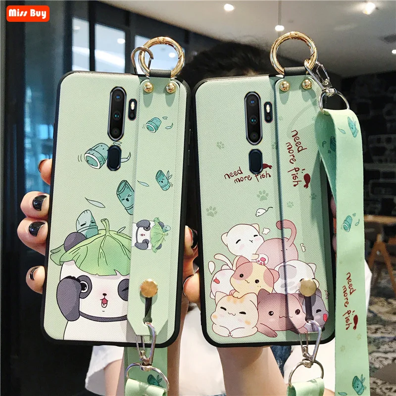 Cute Cartoom Panda Cat Wrist Band Bracket Crossbody Lanyard Phone Case for OPPO A11X OPPOA11X Soft Back Cover Protective Shell
Cute Cartoom Panda Cat Wrist Band Bracket Crossbody Lanyard Phone Case for OPPO A11X OPPOA11X Soft Back Cover Protective Shell