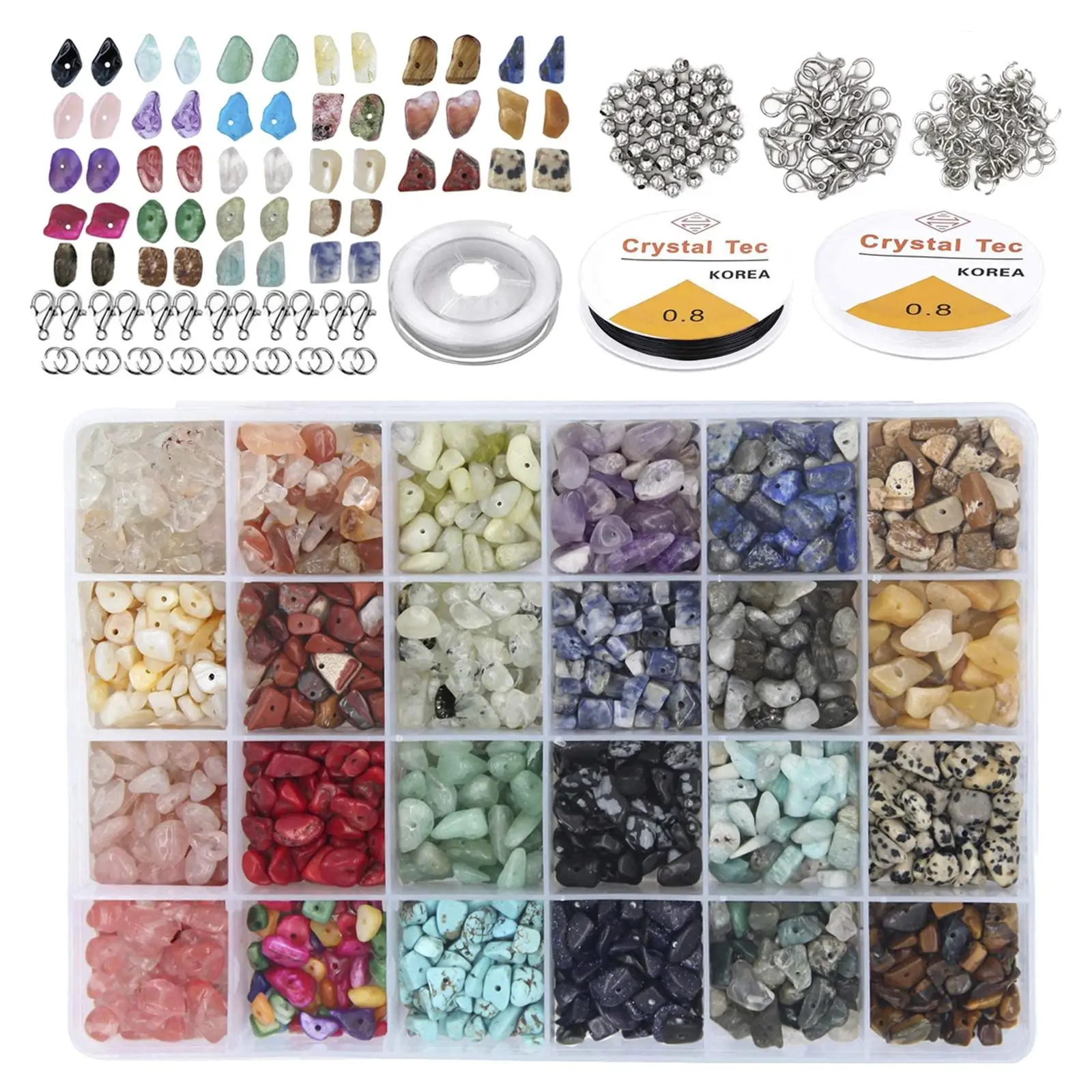 Irregular Gemstone Beads Kit Jewelry Making with Lobster Clasps Spacer Beads
Irregular Gemstone Beads Kit Jewelry Making with Lobster Clasps Spacer Beads