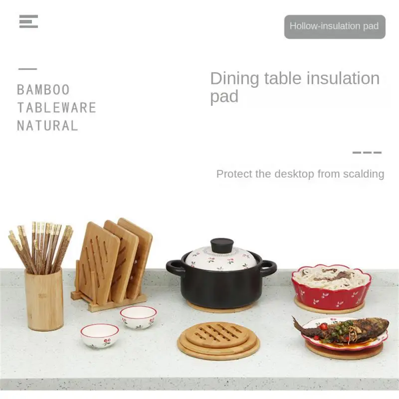 Теплоизоляционный коврик для кастрюль, квадратный/круглый полый Настольный Гладкий обеденный коврик в японском стиле, бамбуковый противоожоговый коврик
Теплоизоляционный коврик для кастрюль, квадратный/круглый полый Настольный Гладкий обеденный коврик в японском стиле, бамбуковый противоожоговый коврик