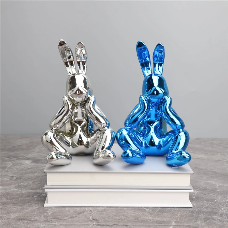 New Arrival Resin Sculpture Modern Luxury Electroplating Daze Rabbit Resin Statue Home Decor Christmas Gifts
New Arrival Resin Sculpture Modern Luxury Electroplating Daze Rabbit Resin Statue Home Decor Christmas Gifts