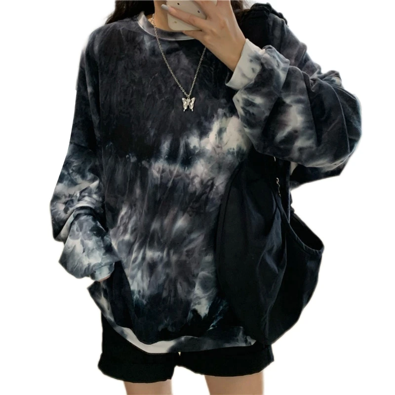 H9ED Women Autumn Harajuku Long Sleeve Crewneck Sweatshirt Hip Hop Gradient Printed Oversized Tunic Tops Hip Hop Casual Loose
H9ED Women Autumn Harajuku Long Sleeve Crewneck Sweatshirt Hip Hop Gradient Printed Oversized Tunic Tops Hip Hop Casual Loose