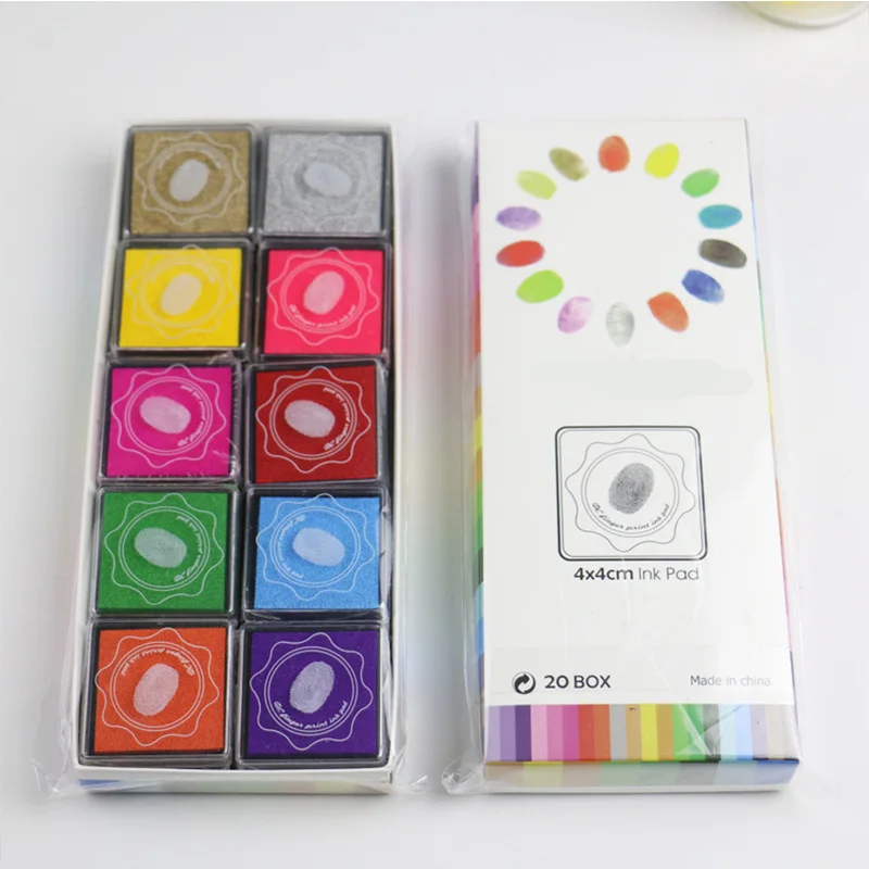 20pcs Finger inkpad DIY finger painting inkpad printing stand Children's puzzle finger painting color inkpad
20pcs Finger inkpad DIY finger painting inkpad printing stand Children's puzzle finger painting color inkpad