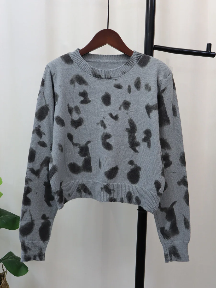 Hsa Korean Casual Leopapd Sweaters Women Autumn Winter 2023 Fashion O-Neck Short Loose Knitted Pullover Long Sleeve Retro Jumper
Hsa Korean Casual Leopapd Sweaters Women Autumn Winter 2023 Fashion O-Neck Short Loose Knitted Pullover Long Sleeve Retro Jumper