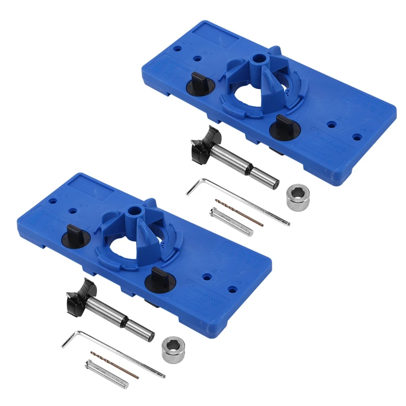 New 2X 35Mm Concealed Hinge Drilling Jigs Hinge Hole Saw Jig Drilling Guide Locator Hole Opener Door Cabinets DIY Tool Set
New 2X 35Mm Concealed Hinge Drilling Jigs Hinge Hole Saw Jig Drilling Guide Locator Hole Opener Door Cabinets DIY Tool Set