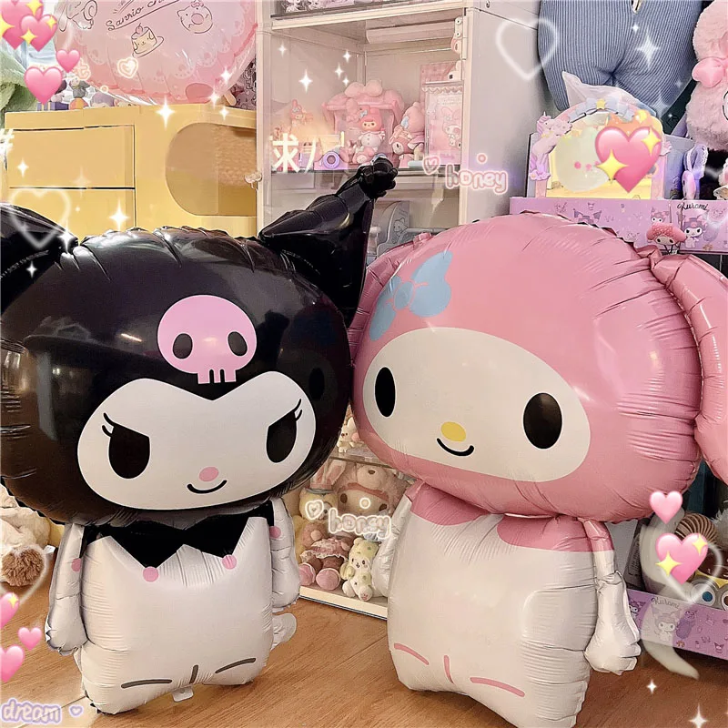 

Kawaii Kuromi My Melody Cinnamoroll украшение для дня рождения большие воздушные шары аниме Sanrio Девочка Сердце милая фотография Реквизит воздушный шар