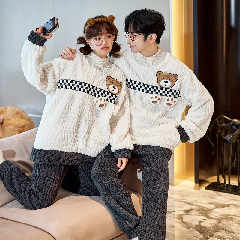QUHENG Flannel Men's Pajama Pants Set 2022 Autumn Winter New Thick Warm Sleepwear for Couples Casual Loose Home Costumes Set
QUHENG Flannel Men's Pajama Pants Set 2022 Autumn Winter New Thick Warm Sleepwear for Couples Casual Loose Home Costumes Set