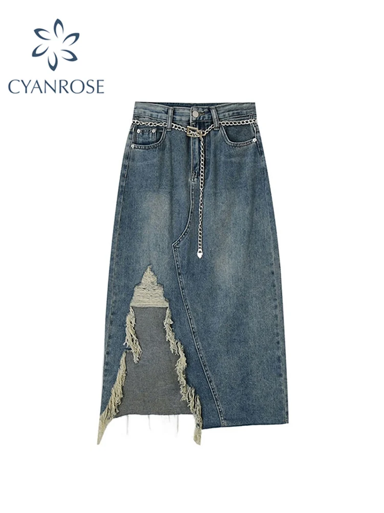 Korean Style Blue Denim Skirt For Women High Waist Straight Split Solid Streetwear Midi Skirts Female Fashion Clothing New
Korean Style Blue Denim Skirt For Women High Waist Straight Split Solid Streetwear Midi Skirts Female Fashion Clothing New