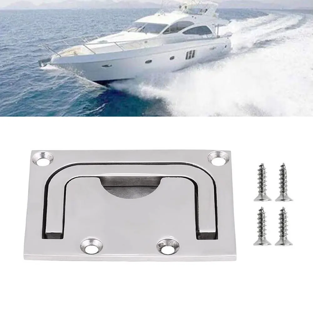 Part Deck Cover Handle 316 Stainless Steel Marine With Screws 80*60*10mm Cabin Cover Deck Cover Buckle Embedded
Part Deck Cover Handle 316 Stainless Steel Marine With Screws 80*60*10mm Cabin Cover Deck Cover Buckle Embedded