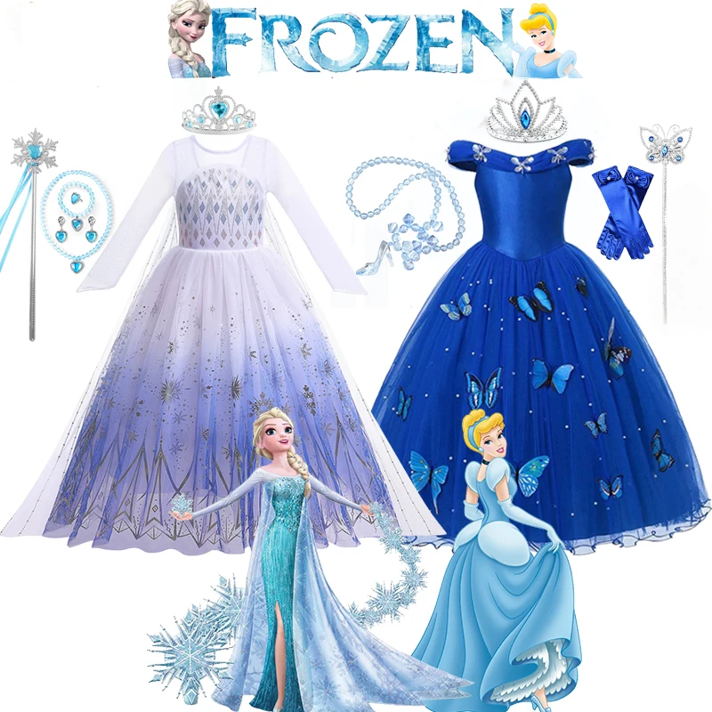 Frozen Queen Elsa Princess Dress for Girls New Year Cosplay Cinderella Costumes for Birthday Party Ball Gown Carnival Clothes
Frozen Queen Elsa Princess Dress for Girls New Year Cosplay Cinderella Costumes for Birthday Party Ball Gown Carnival Clothes