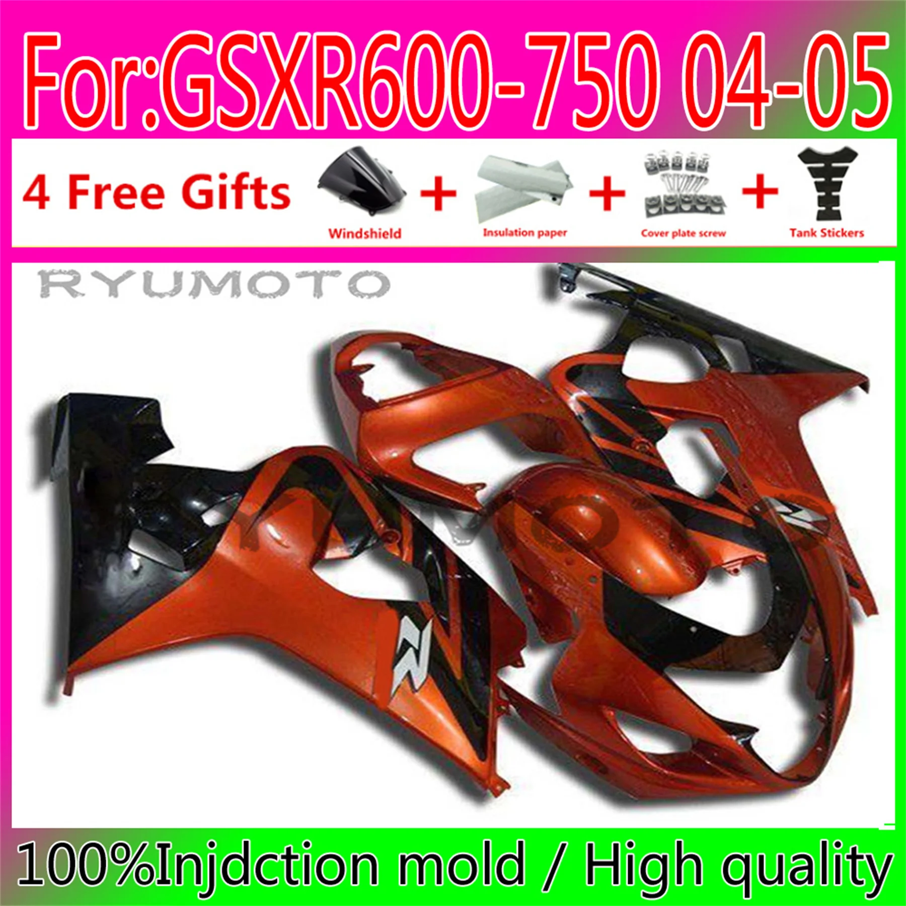 New ABS Motorcycle Injection Mold Fairing For Suzuki GSXR600 GSXR750 GSXR 600 750 K4 2004 2005 04 05 Fairings
New ABS Motorcycle Injection Mold Fairing For Suzuki GSXR600 GSXR750 GSXR 600 750 K4 2004 2005 04 05 Fairings