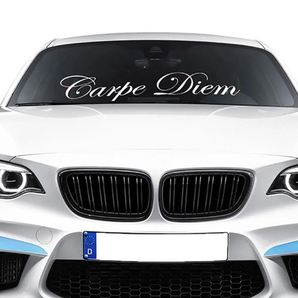 Stylish Carpe Diem Letters Design Car Vehicle Front Windshield Sticker Decals Decor Words Letter Car Stickers
Stylish Carpe Diem Letters Design Car Vehicle Front Windshield Sticker Decals Decor Words Letter Car Stickers