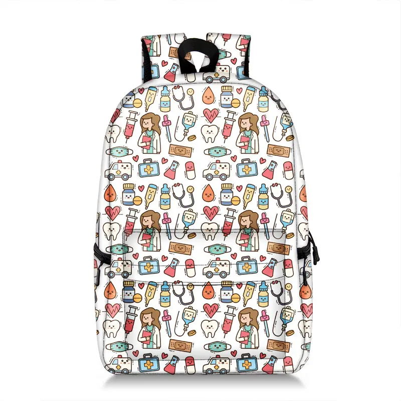 Cartoon Nurse Doctor ECG Print Backpack for Teenager Girls Bookbag Children School Bags Student Back To School Laptop Daypack
Cartoon Nurse Doctor ECG Print Backpack for Teenager Girls Bookbag Children School Bags Student Back To School Laptop Daypack