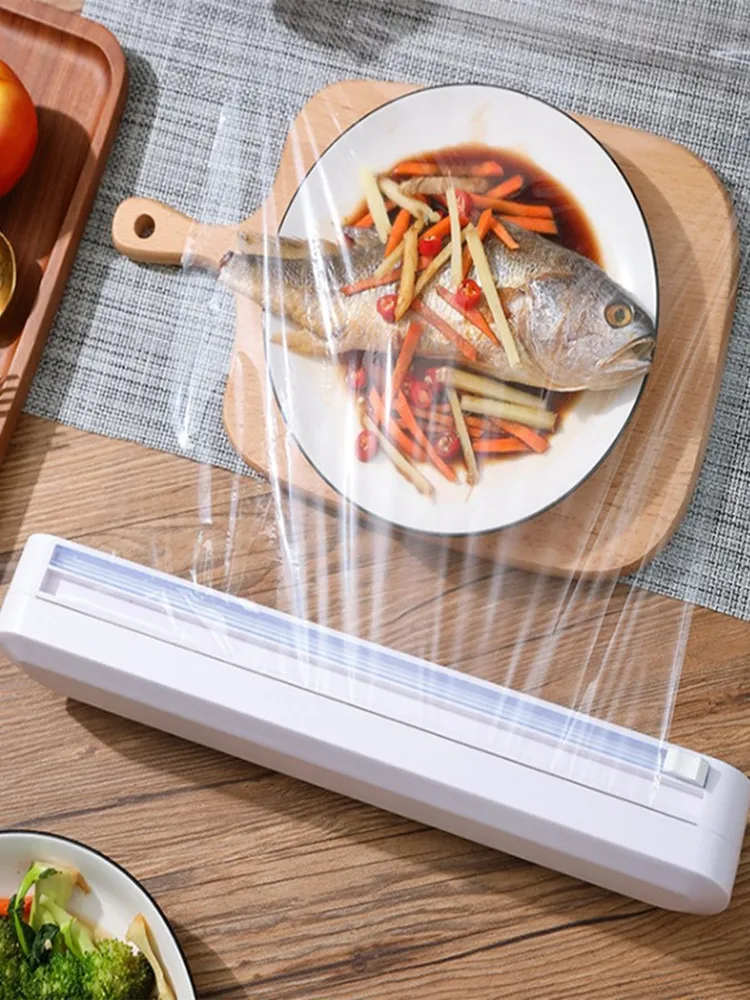 Plastic Wrap Dispenser Wall-mounted Suction Cup Film Cutter Household Items Accessories Food Cling Film Cutter Kitchen Tool
Plastic Wrap Dispenser Wall-mounted Suction Cup Film Cutter Household Items Accessories Food Cling Film Cutter Kitchen Tool