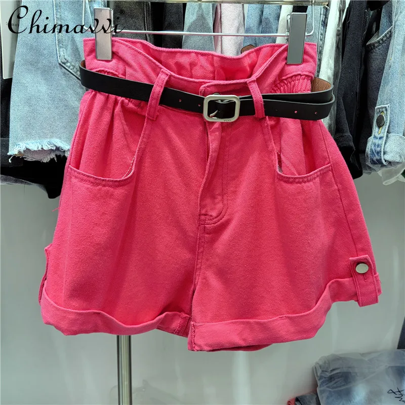 High Waist Curl Denim Shorts Women Summer 2022 New Korean Style Fashion Loose Casual Jean Wide-Leg Pants Slim A- Line Hot Pants
High Waist Curl Denim Shorts Women Summer 2022 New Korean Style Fashion Loose Casual Jean Wide-Leg Pants Slim A- Line Hot Pants