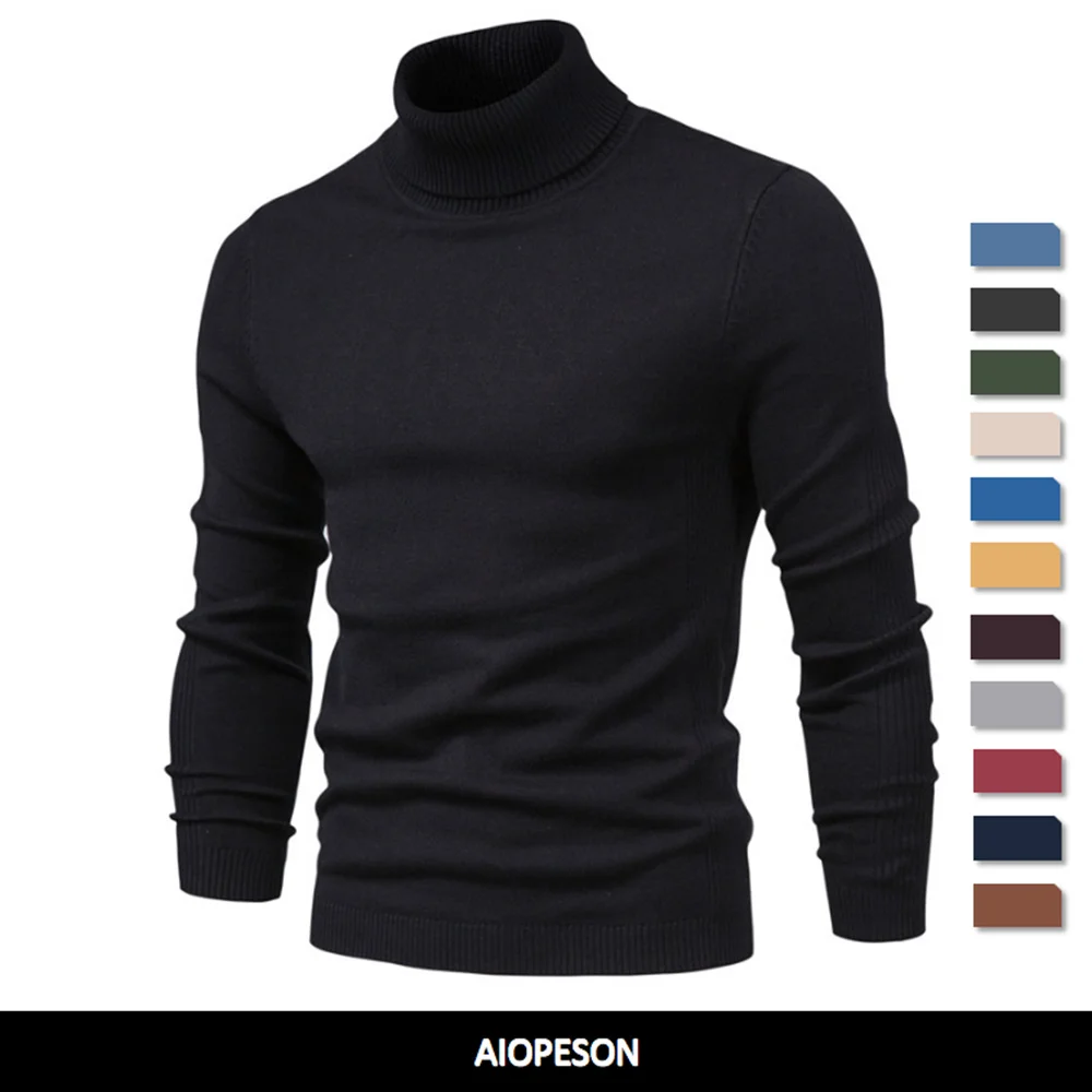 2023 New Winter Men Turtleneck Sweater Casual Solid Color Warm Pullover High Quality Slim High Neck Long Sleeve Sweater Men
2023 New Winter Men Turtleneck Sweater Casual Solid Color Warm Pullover High Quality Slim High Neck Long Sleeve Sweater Men