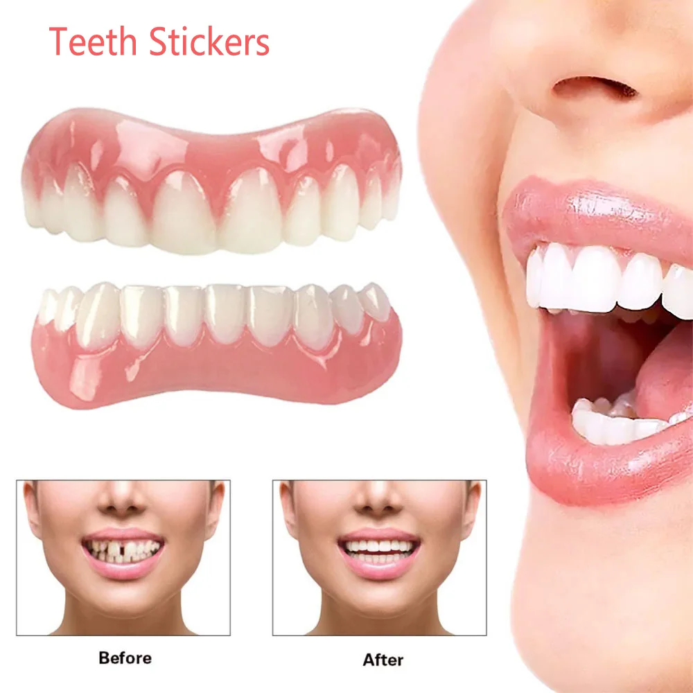 9 Styles Extra Thin Snap-On Fake Bright White Tooth Veneers Silicone Soft Safe Smile Adhesive Denture Hide Shade Braces
9 Styles Extra Thin Snap-On Fake Bright White Tooth Veneers Silicone Soft Safe Smile Adhesive Denture Hide Shade Braces