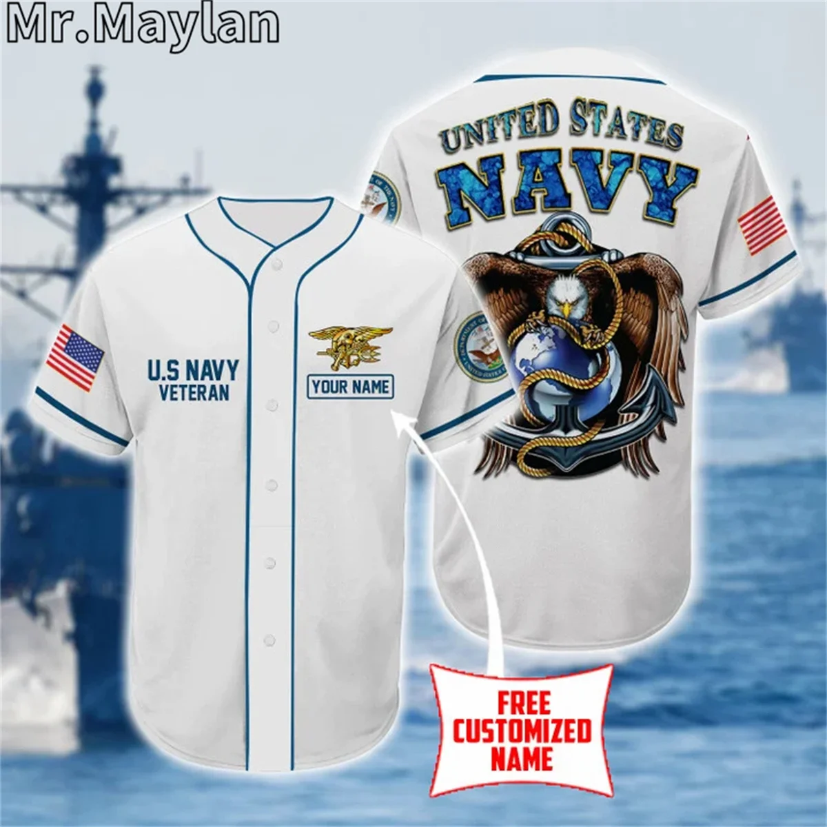 Custom Name US Navy Veteran Baseball Jersey Shirt American Veterans Baseball Shirt 3D Men's Shirt Casual Shirts hip hop Tops -99
Custom Name US Navy Veteran Baseball Jersey Shirt American Veterans Baseball Shirt 3D Men's Shirt Casual Shirts hip hop Tops -99