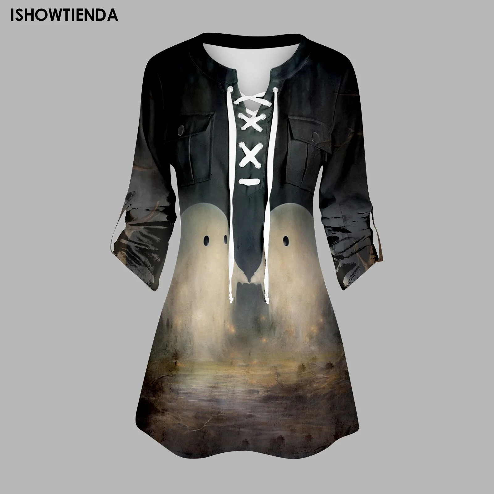 Plus Size Womens Long Sleeve Blouse Printed Gradient V Neck Cross Strap T Shirt Casual Colorful Pullover Shirt Roupas Feminina
Plus Size Womens Long Sleeve Blouse Printed Gradient V Neck Cross Strap T Shirt Casual Colorful Pullover Shirt Roupas Feminina