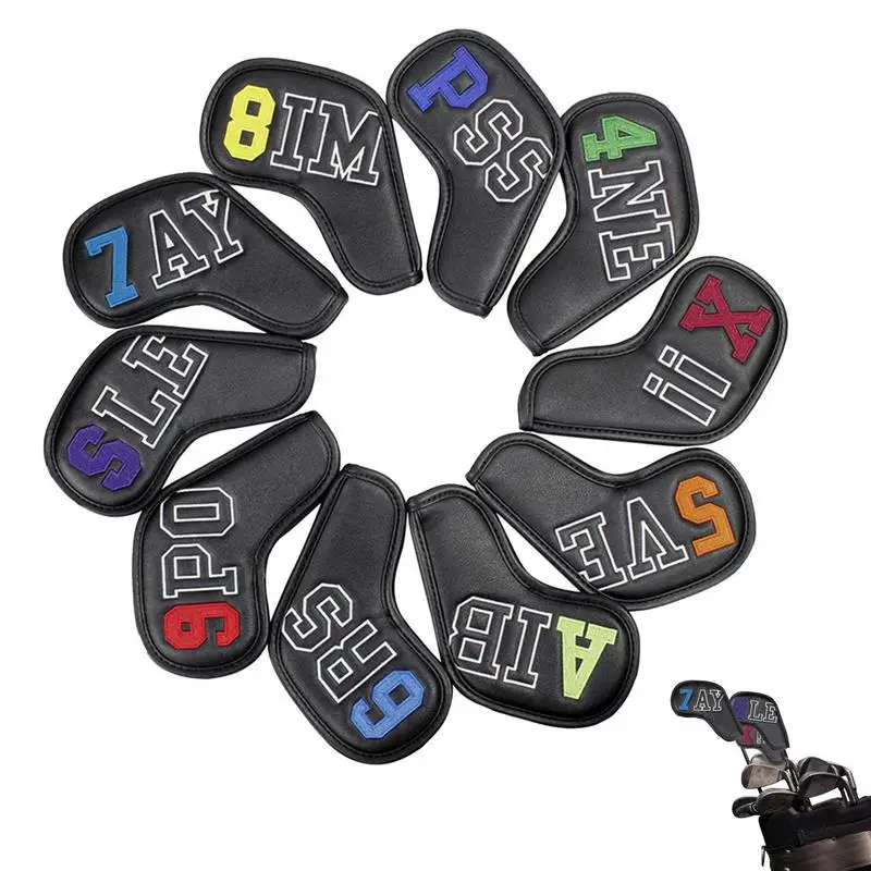 Club Head Covers Waterproof Golf Iron Head Covers 10PCS Sports Protective Accessories With Identification Number For Playing 
Club Head Covers Waterproof Golf Iron Head Covers 10PCS Sports Protective Accessories With Identification Number For Playing