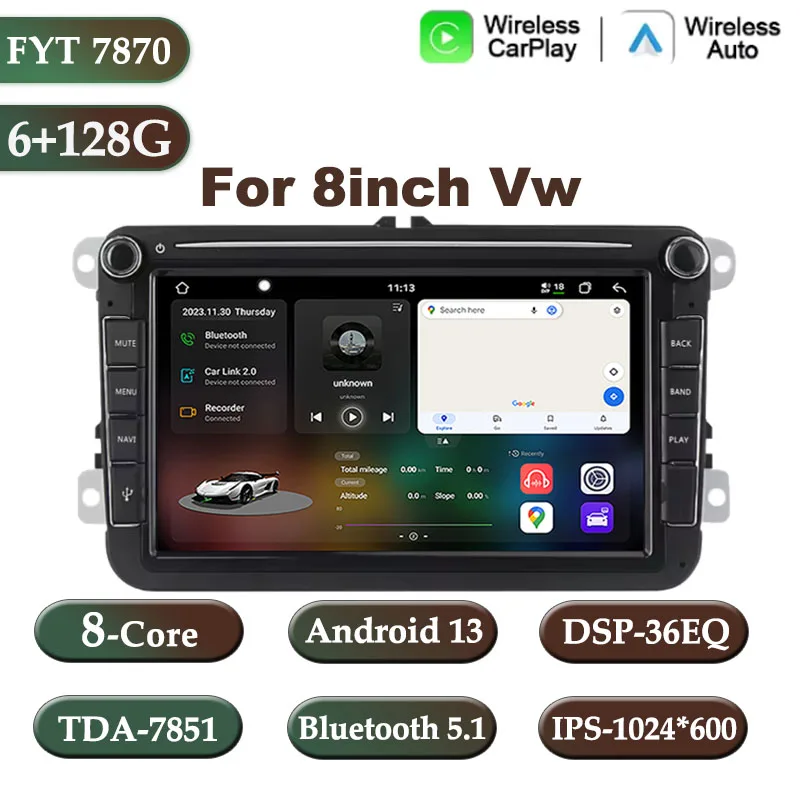FYT7870 Автомобильный радиоприемник Android 13 для VW Passat b6 b7 Golf 5 6 Polo Jetta Skoda Автомобильный радиоприемник Мультимедийный плеер Carplay Auto GPS WiFi RDS
FYT7870 Автомобильный радиоприемник Android 13 для VW Passat b6 b7 Golf 5 6 Polo Jetta Skoda Автомобильный радиоприемник Мультимедийный плеер Carplay Auto GPS WiFi RDS