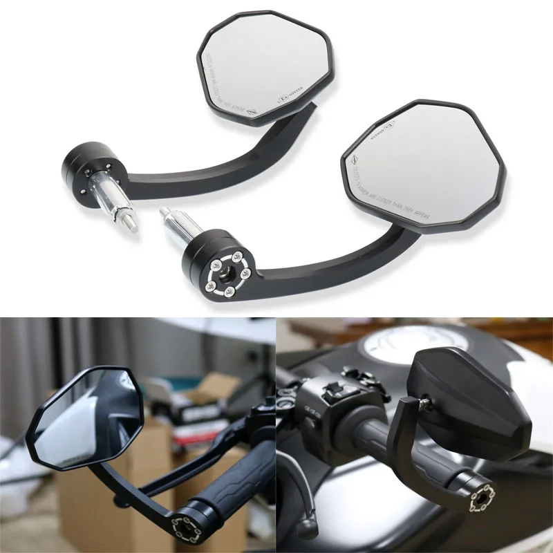 

Universal Motorcycle 7/8" 22mm Handle Bar End Rearview Mirror For 800NK 800 NK 800MT 250SR 450SR 300SR