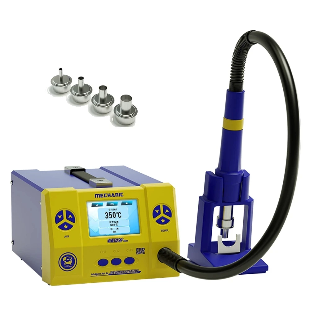 Factory Price MECHANIC 861DW Max Soldering Desoldering Station Hot Air Gun Phone Motherboard IC Chips PCB Welding
Factory Price MECHANIC 861DW Max Soldering Desoldering Station Hot Air Gun Phone Motherboard IC Chips PCB Welding