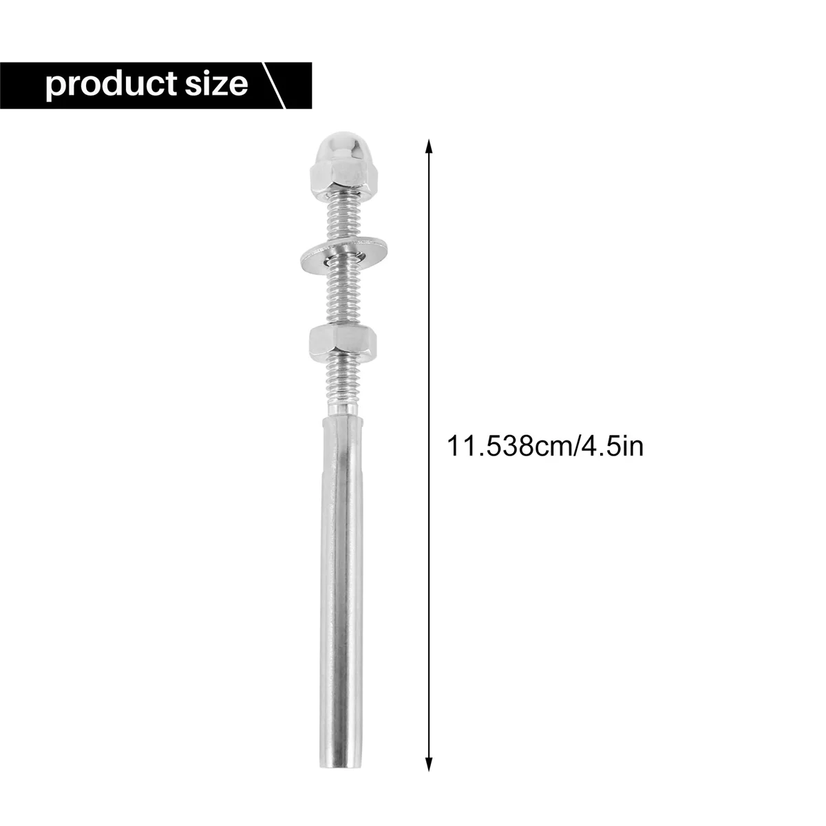 20Pack Threaded Terminal Stud Stainless T316 Marine Grade Stud End Fitting Terminal for 3/16 Inch Cable Deck Railing Hand Swage 
20Pack Threaded Terminal Stud Stainless T316 Marine Grade Stud End Fitting Terminal for 3/16 Inch Cable Deck Railing Hand Swage